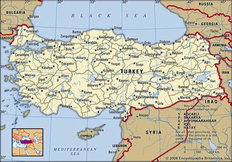 MAP Map of Turkey in Europe